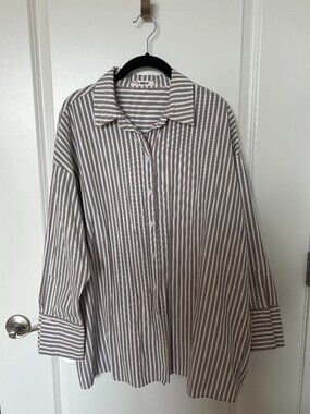 4th and Reckless, Casual Button Up Blouse, 1X